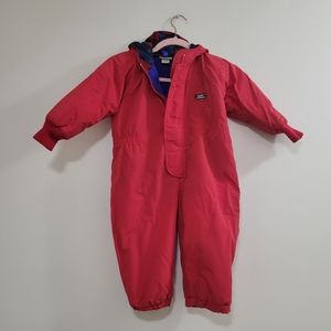 L.L. Bean Kids Red Insulated Puffer Snowsuit